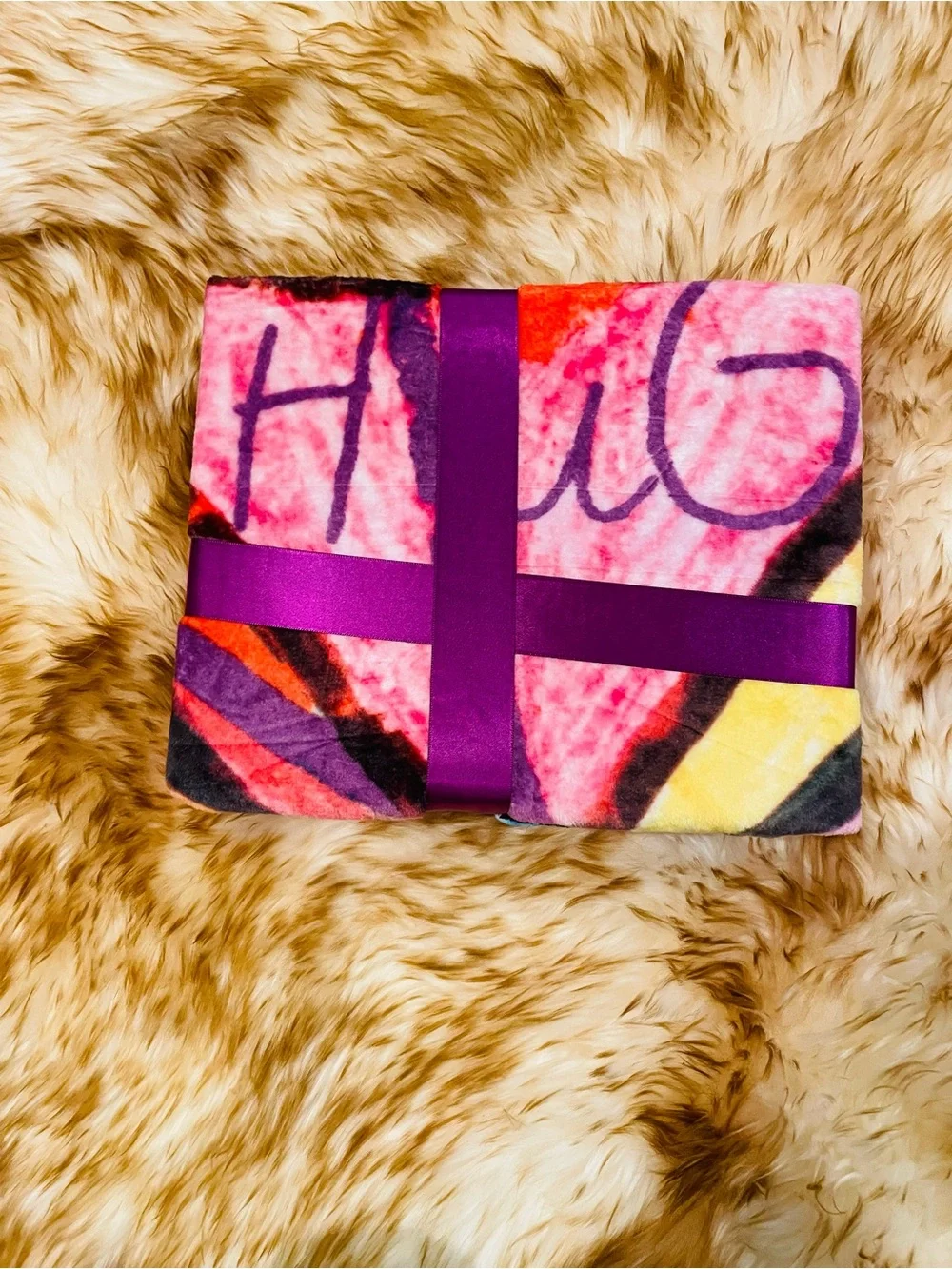 Penzeys Tie Dye Hug Blanket Fleece Throw Colorful Soft Cozy Plush
